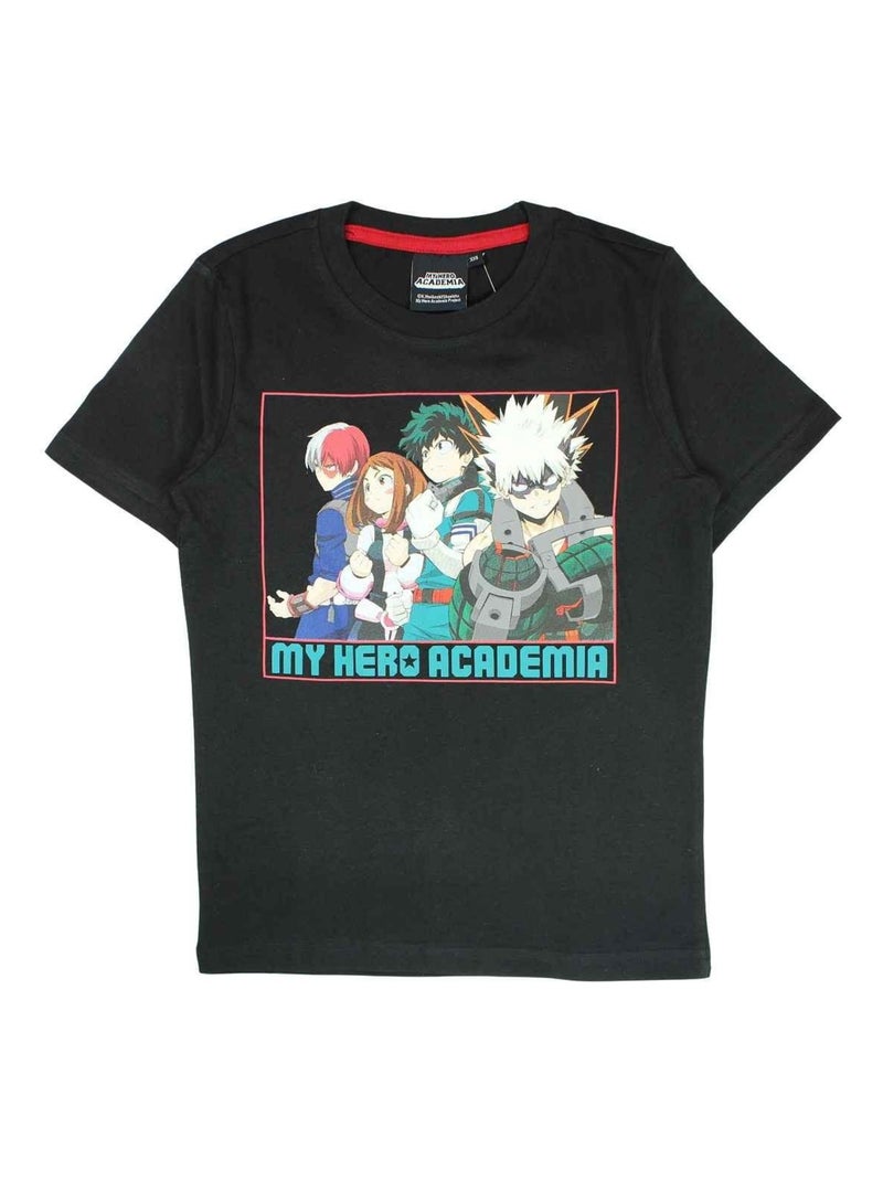 Disney - T-shirt garçon imprimé My Hero Academia en coton Noir - Kiabi