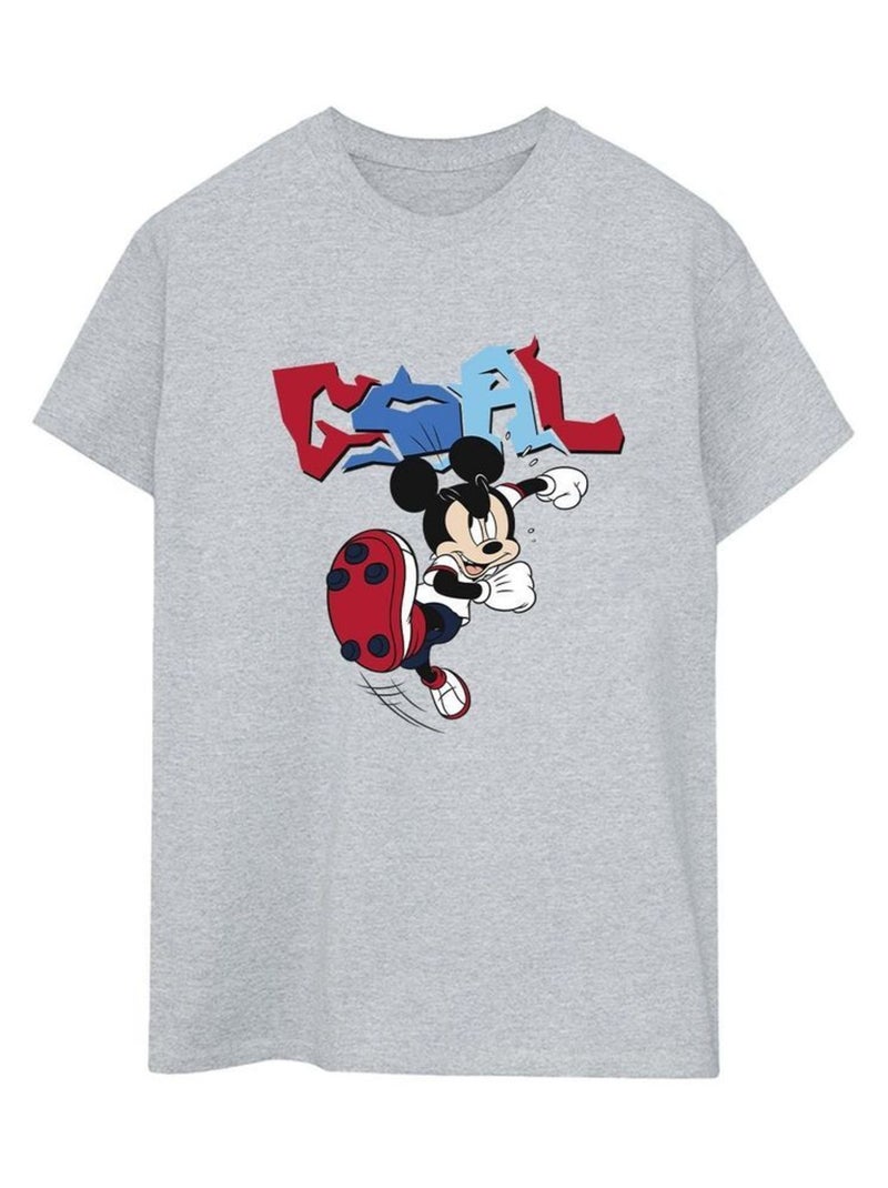Disney - T-shirt GOAL STRIKER Gris chiné - Kiabi