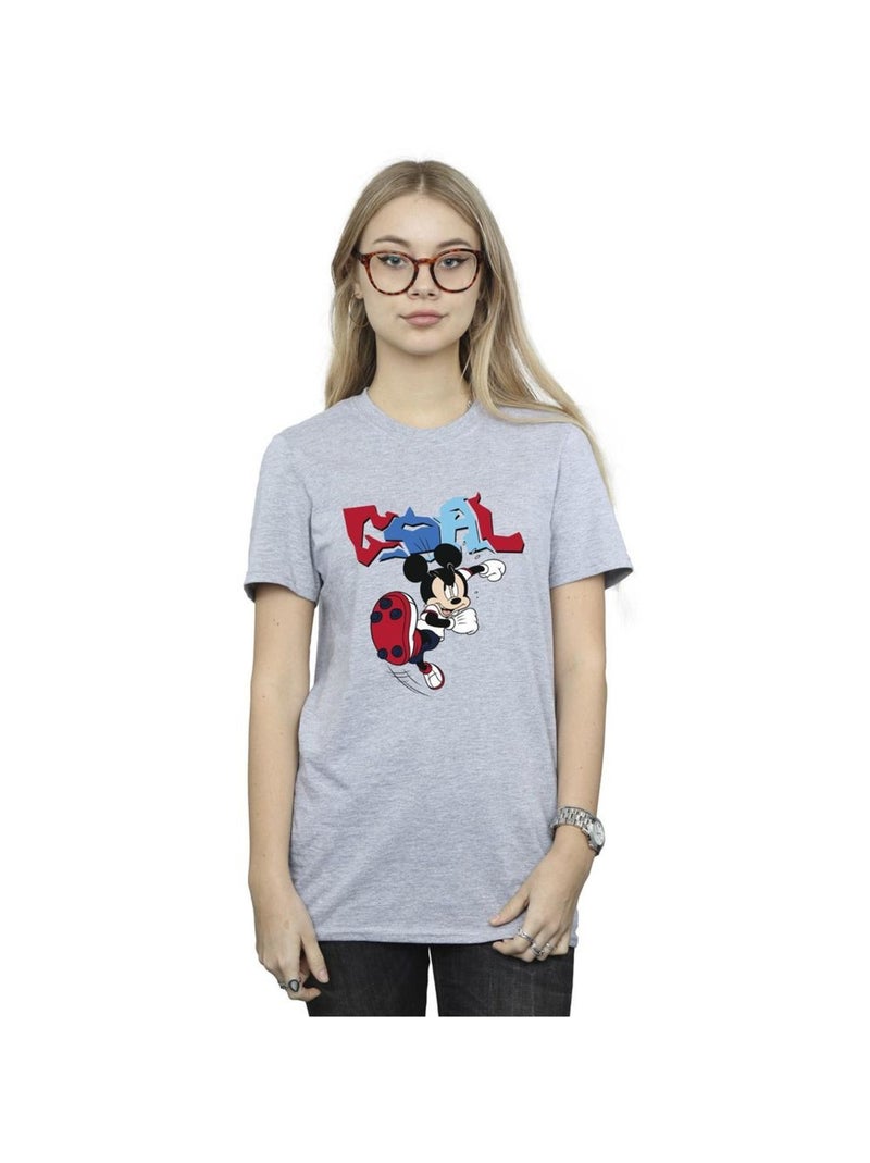 Disney - T-shirt GOAL STRIKER Gris chiné - Kiabi