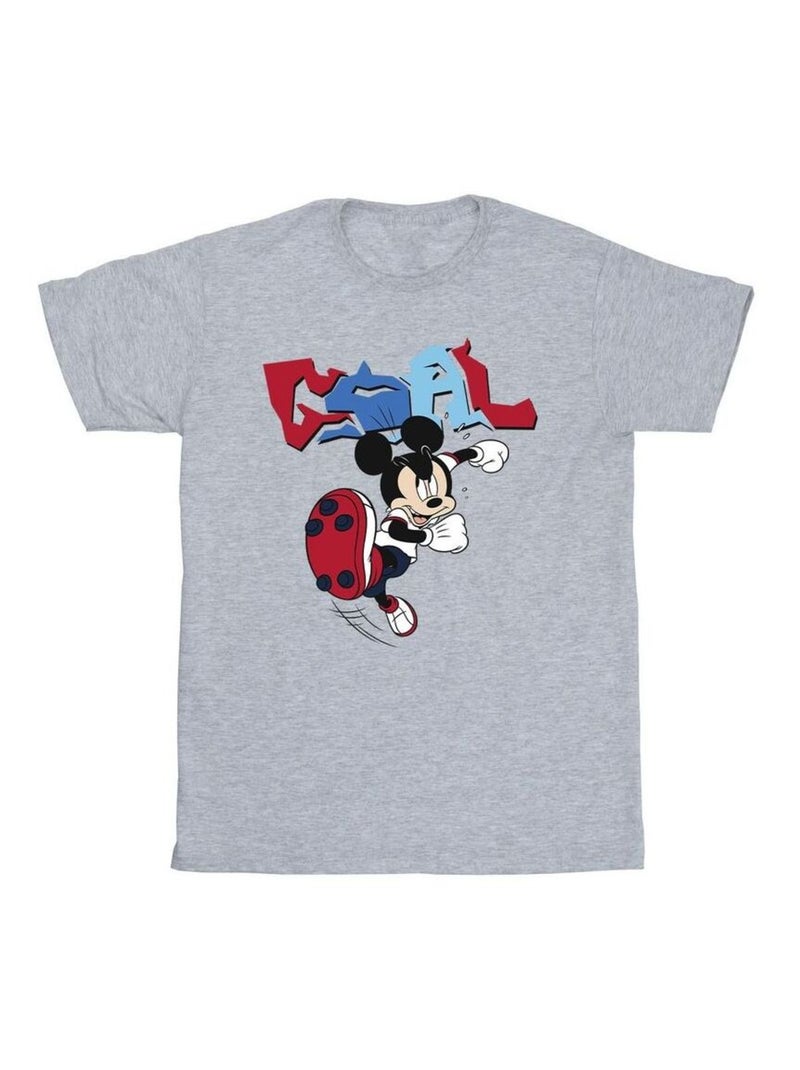 Disney - T-shirt GOAL STRIKER Gris chiné - Kiabi