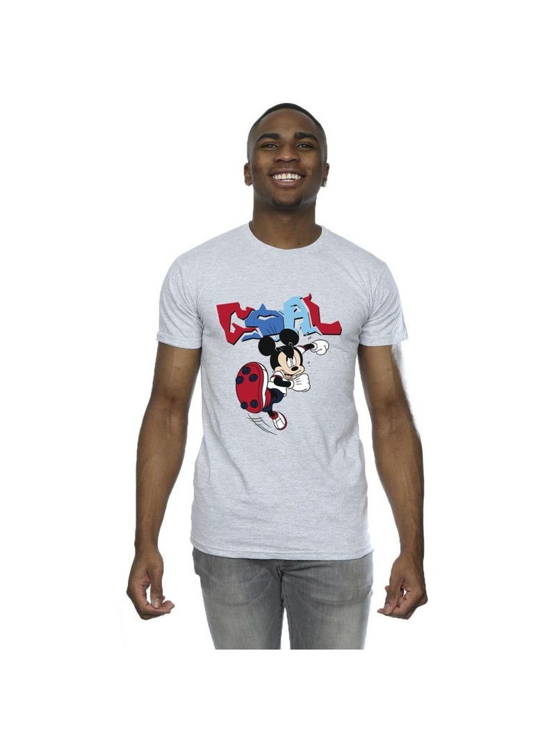 Disney - T-shirt GOAL STRIKER Gris chiné - Kiabi
