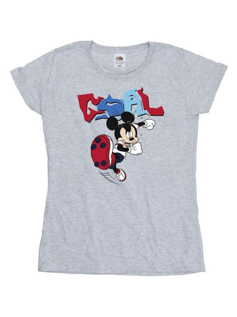 Disney - T-shirt GOAL STRIKER Gris chiné - Kiabi