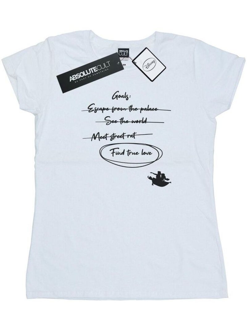 Disney - T-shirt GOALS Blanc - Kiabi