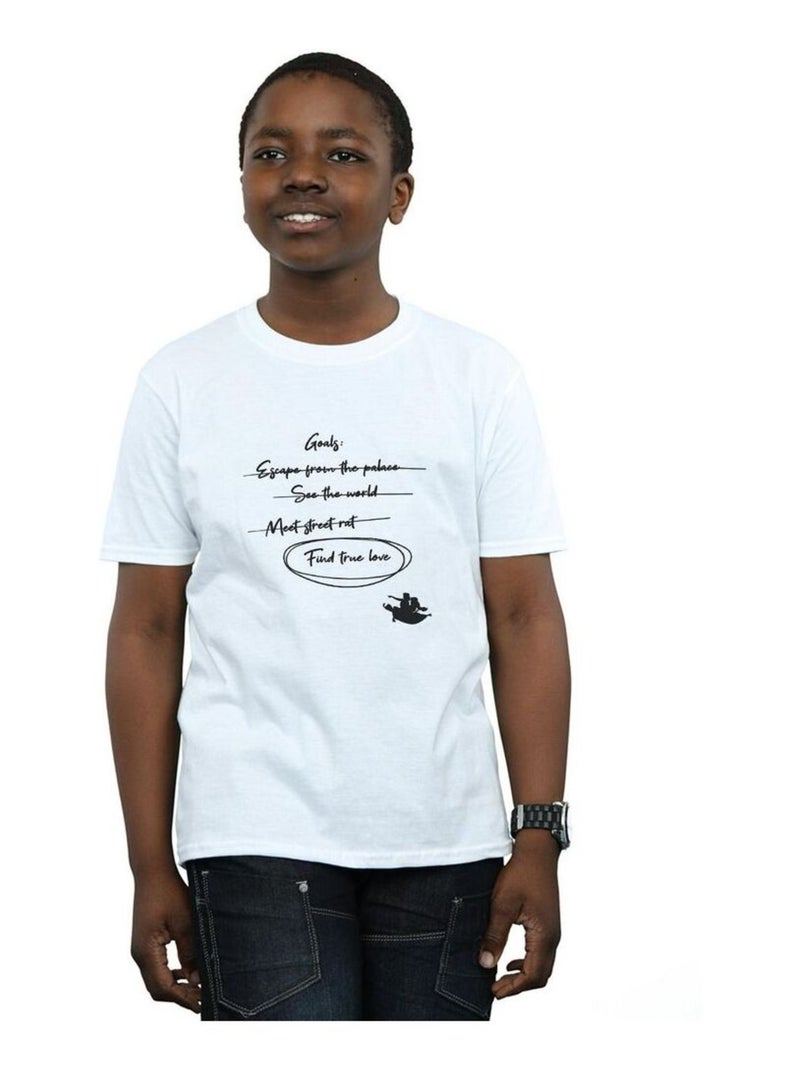 Disney - T-shirt GOALS Blanc - Kiabi