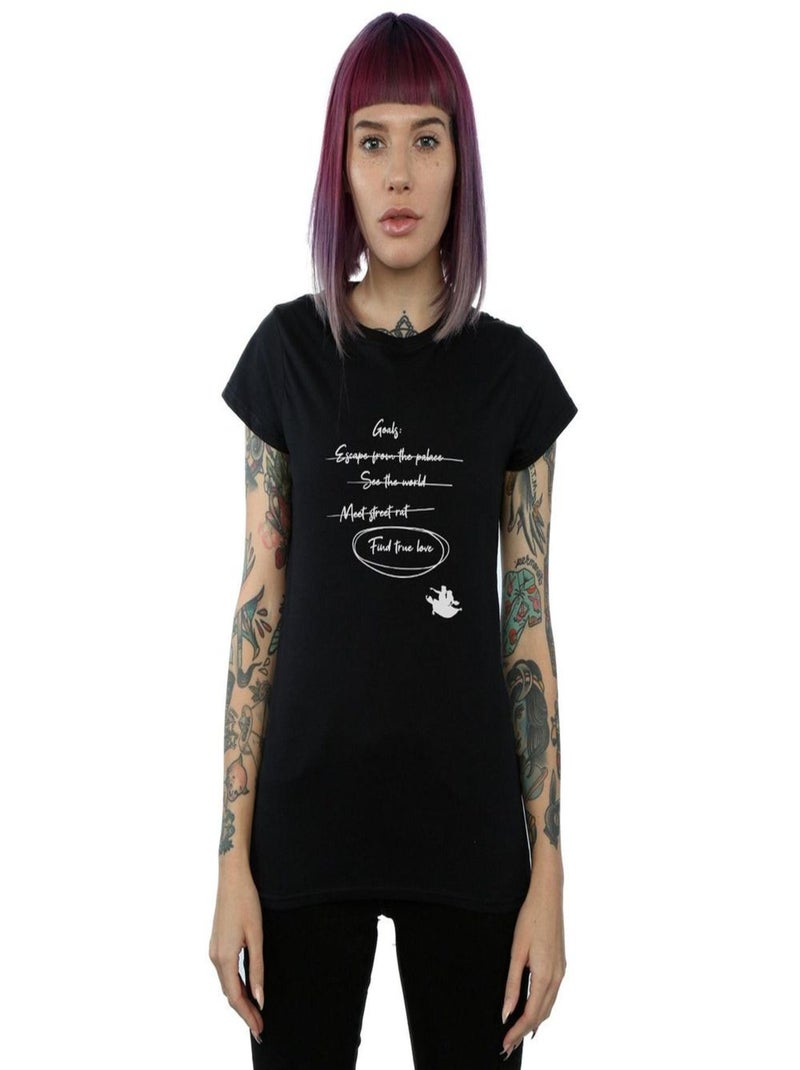 Disney - T-shirt GOALS Noir - Kiabi