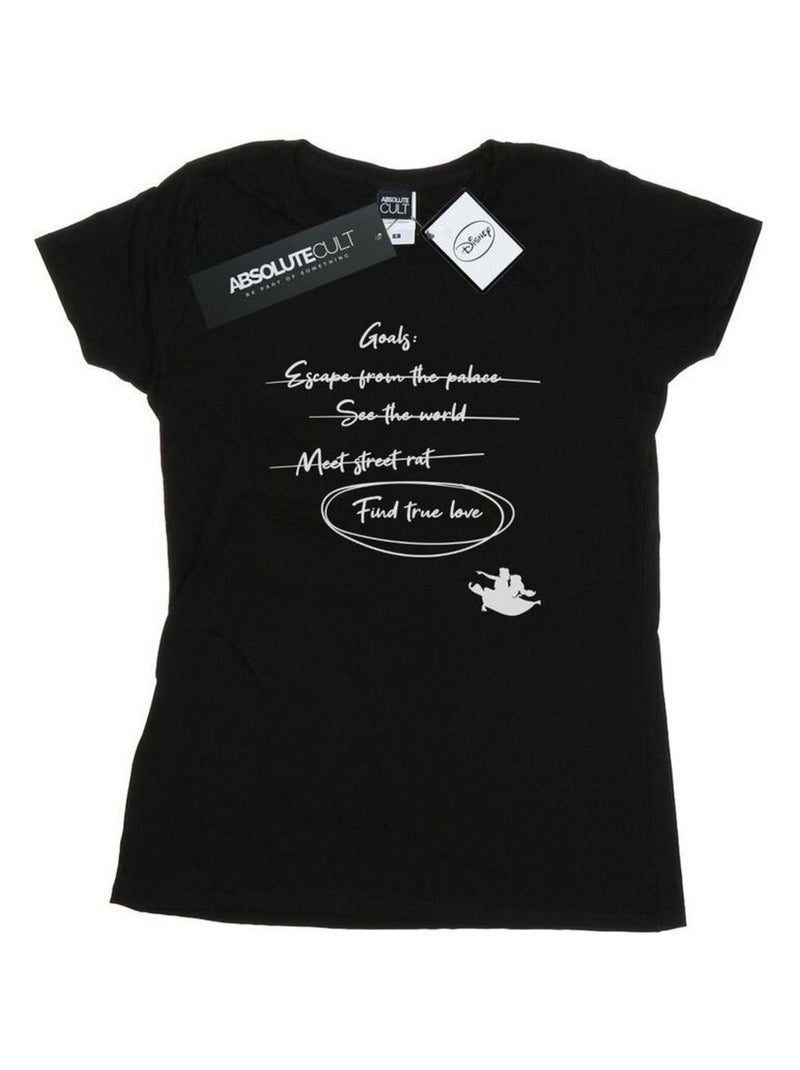 Disney - T-shirt GOALS Noir - Kiabi