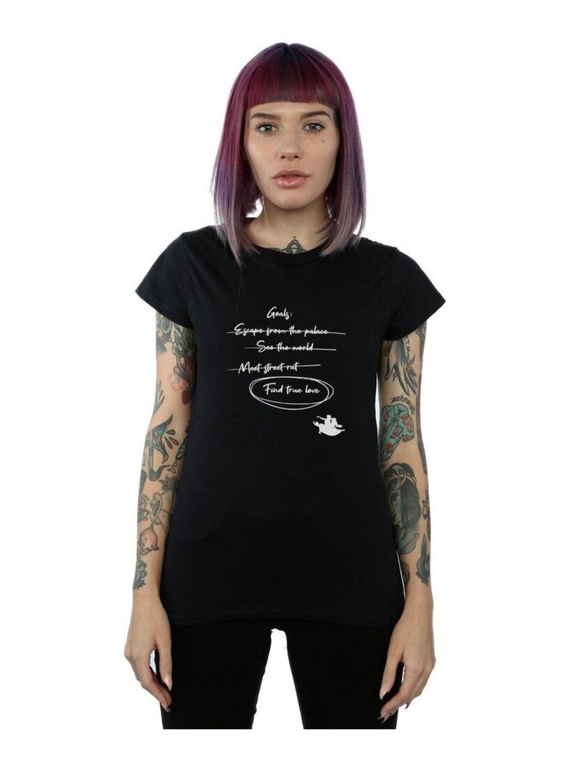 Disney - T-shirt GOALS Noir - Kiabi
