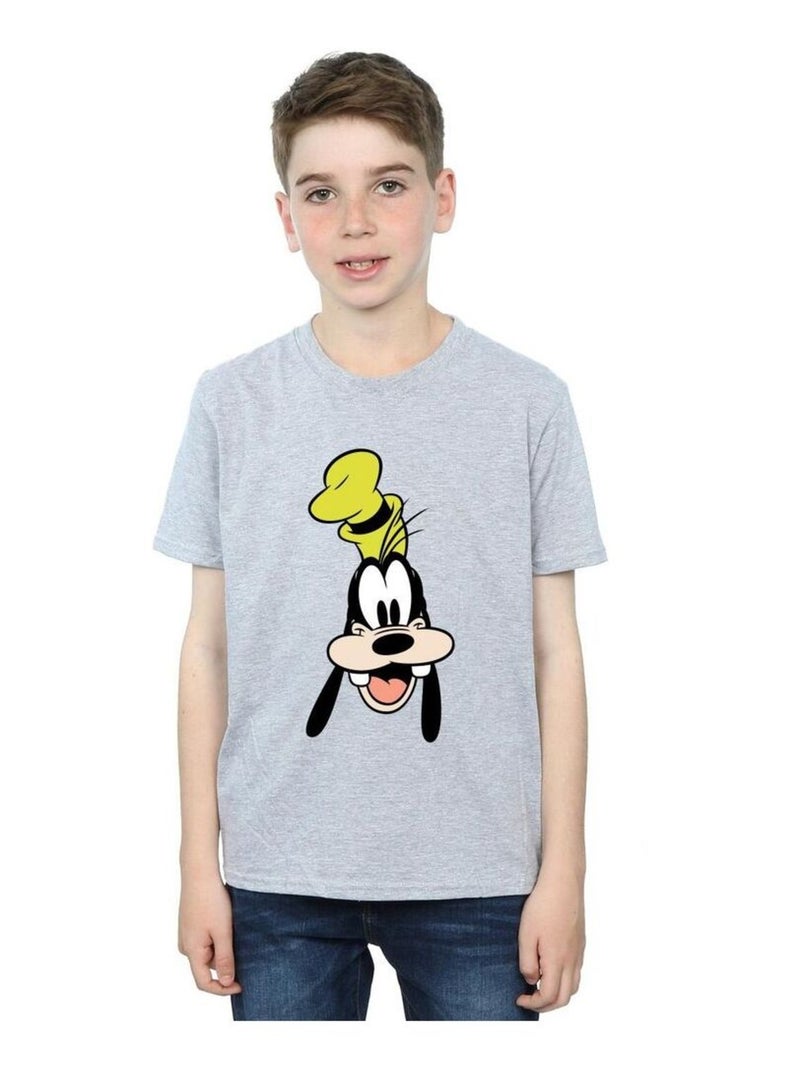 Disney - T-shirt GOOFY Gris chiné - Kiabi