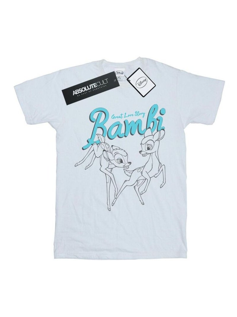 Disney - T-shirt GREAT LOVE STORY Blanc - Kiabi