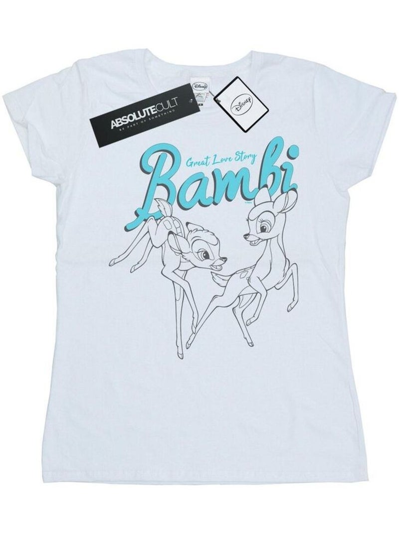 Disney - T-shirt GREAT LOVE STORY Blanc - Kiabi