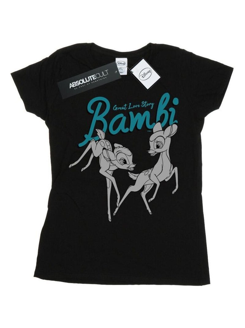 Disney - T-shirt GREAT LOVE STORY Noir - Kiabi