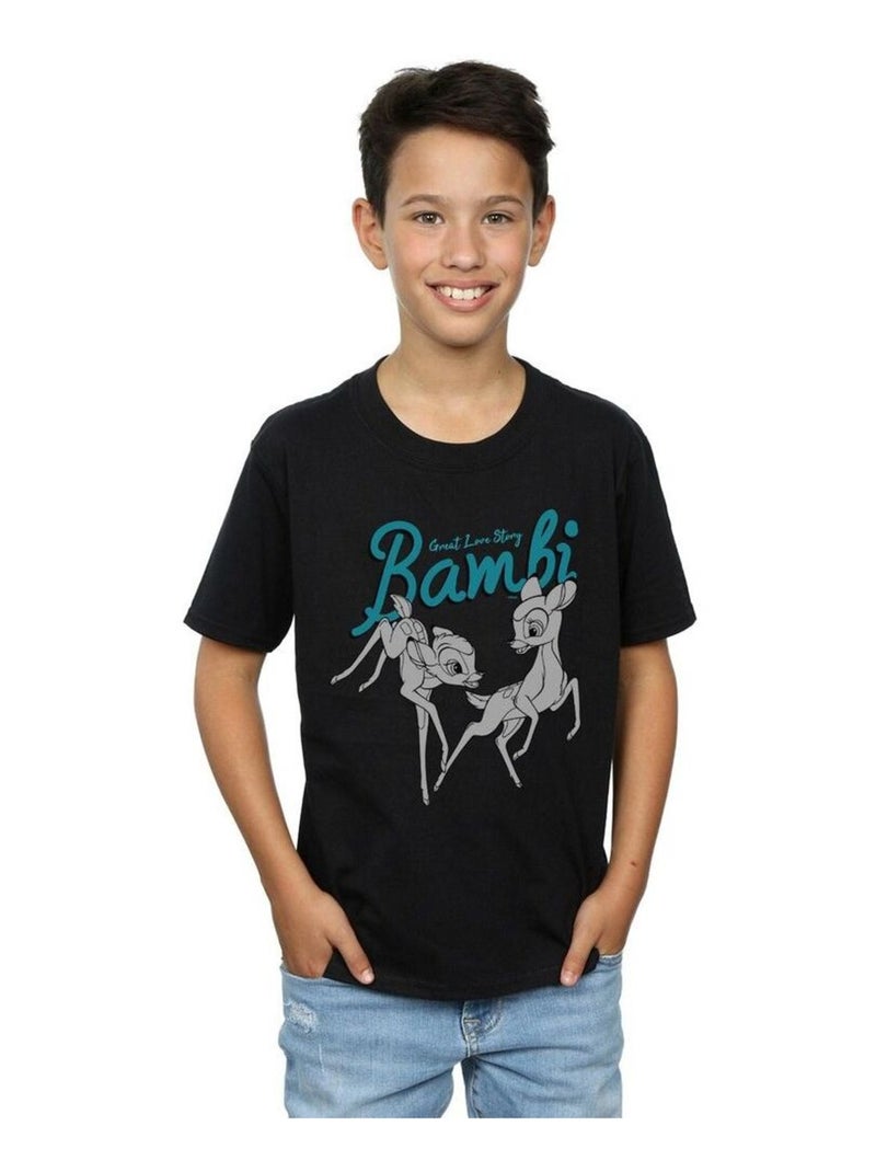 Disney - T-shirt GREAT LOVE STORY Noir - Kiabi