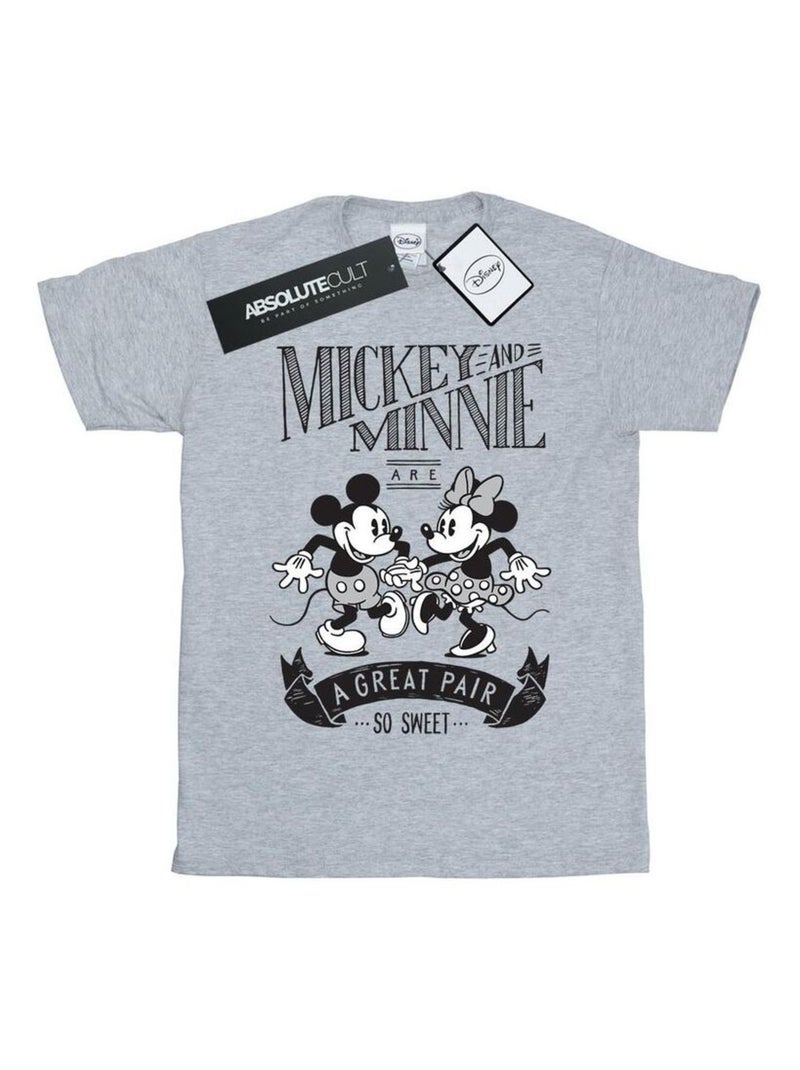 Disney - T-shirt GREAT PAIR Gris chiné - Kiabi