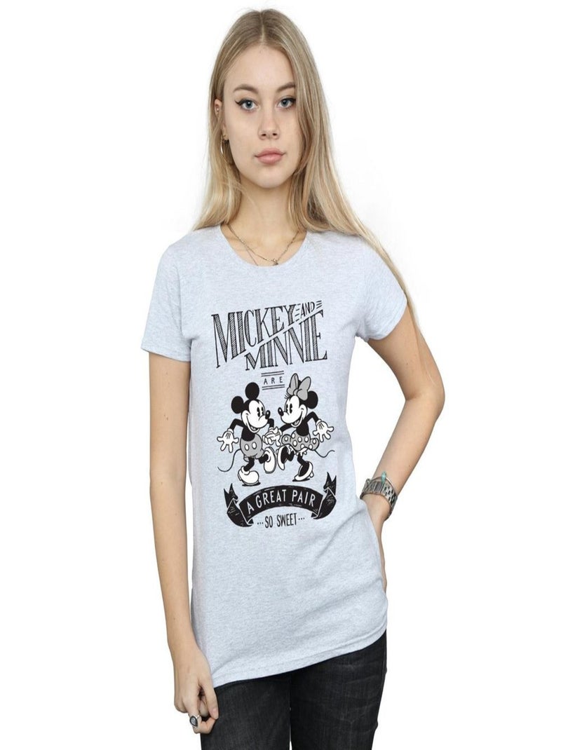 Disney - T-shirt GREAT PAIR Gris chiné - Kiabi