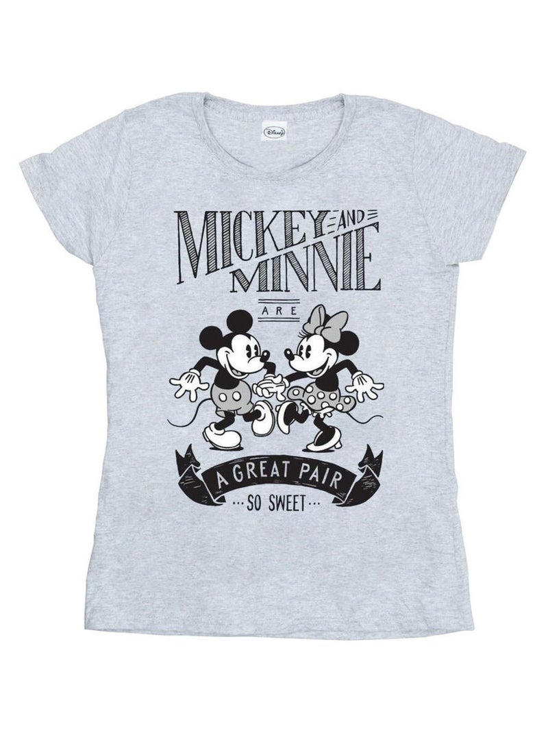 Disney - T-shirt GREAT PAIR Gris chiné - Kiabi