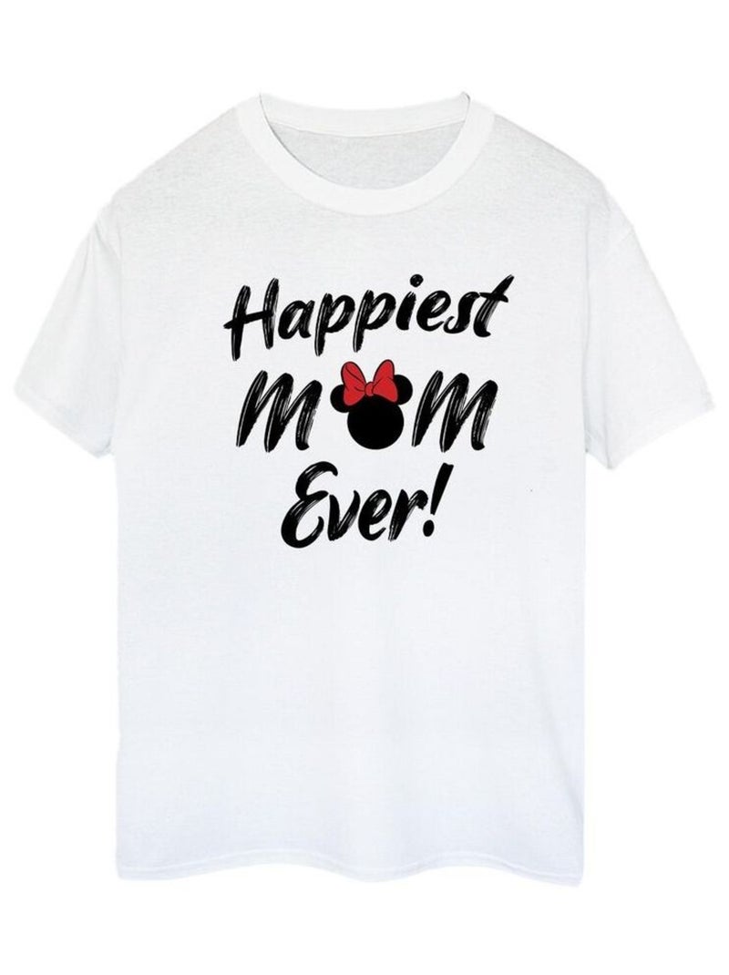 Disney - T-shirt HAPPIEST MOM EVER Blanc - Kiabi