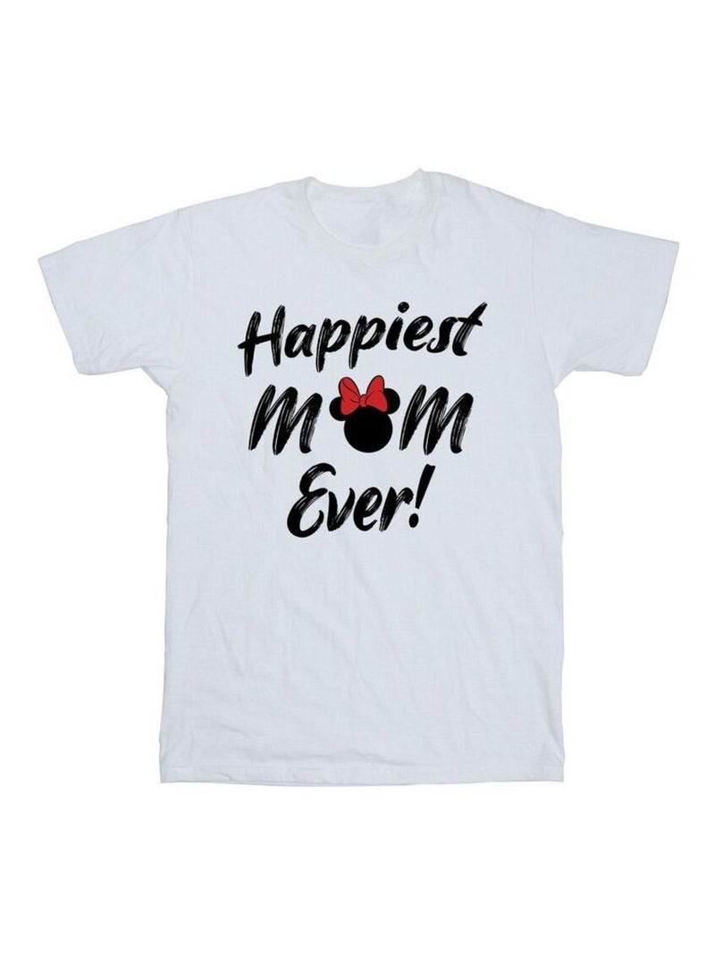 Disney - T-shirt HAPPIEST MOM EVER Blanc - Kiabi