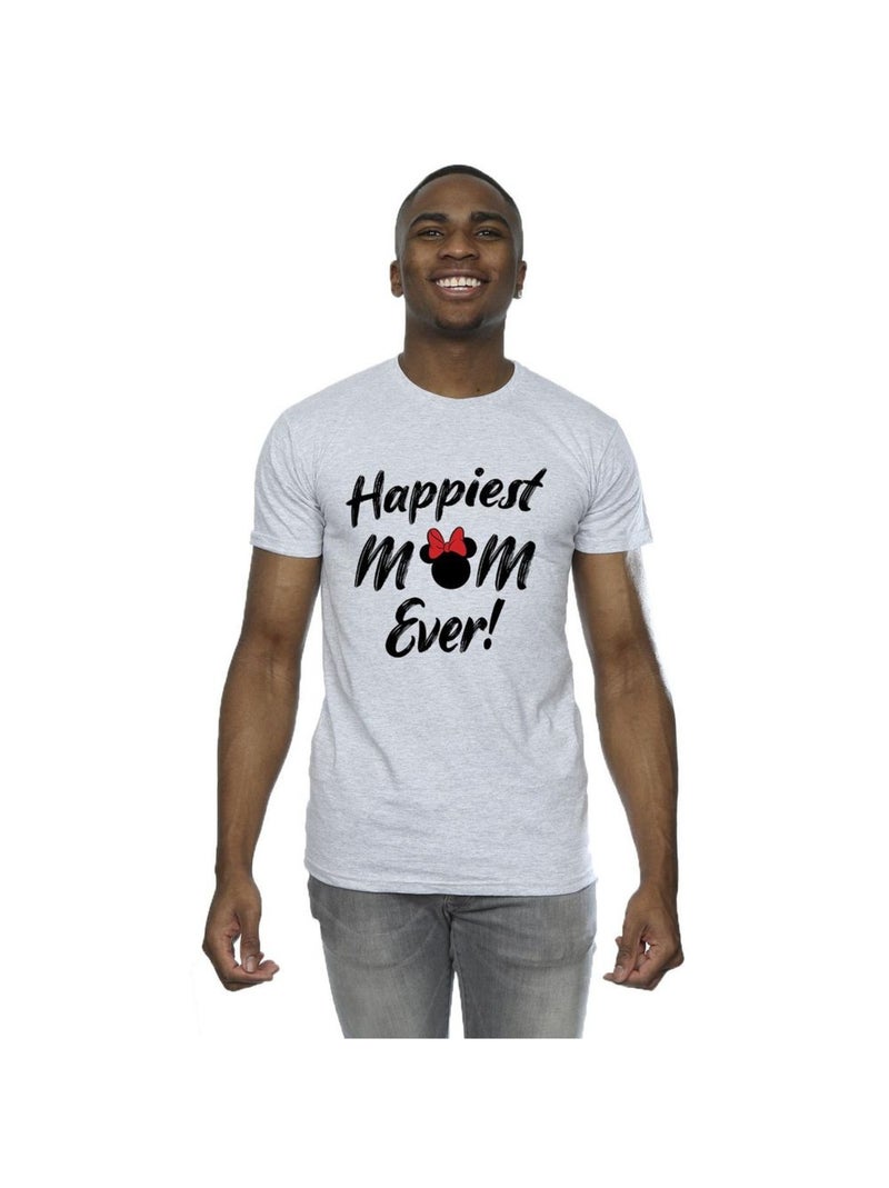 Disney - T-shirt HAPPIEST MOM EVER Gris chiné - Kiabi