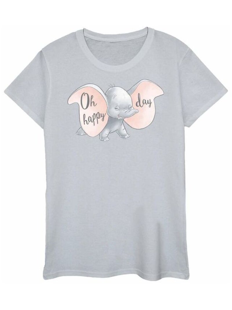 Disney - T-shirt HAPPY DAY Gris chiné - Kiabi