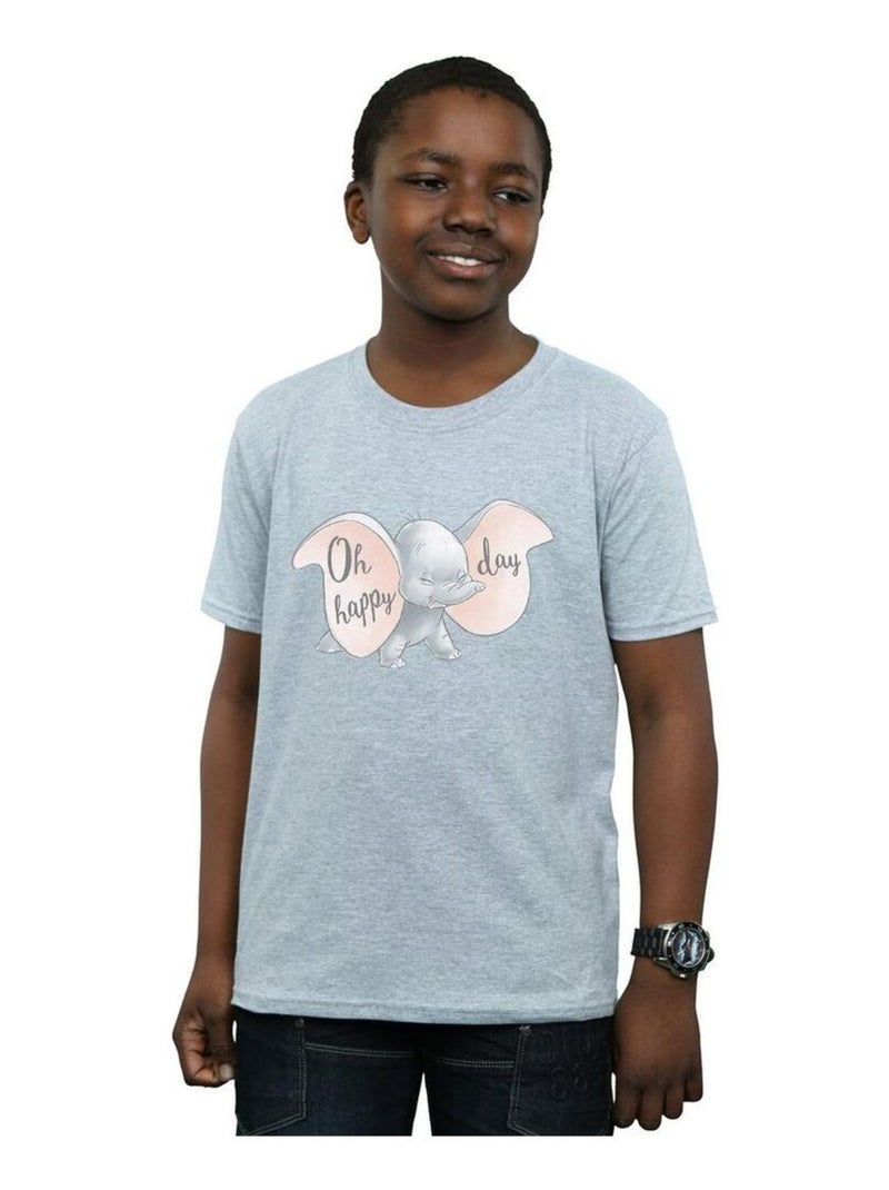 Disney - T-shirt HAPPY DAY Gris chiné - Kiabi