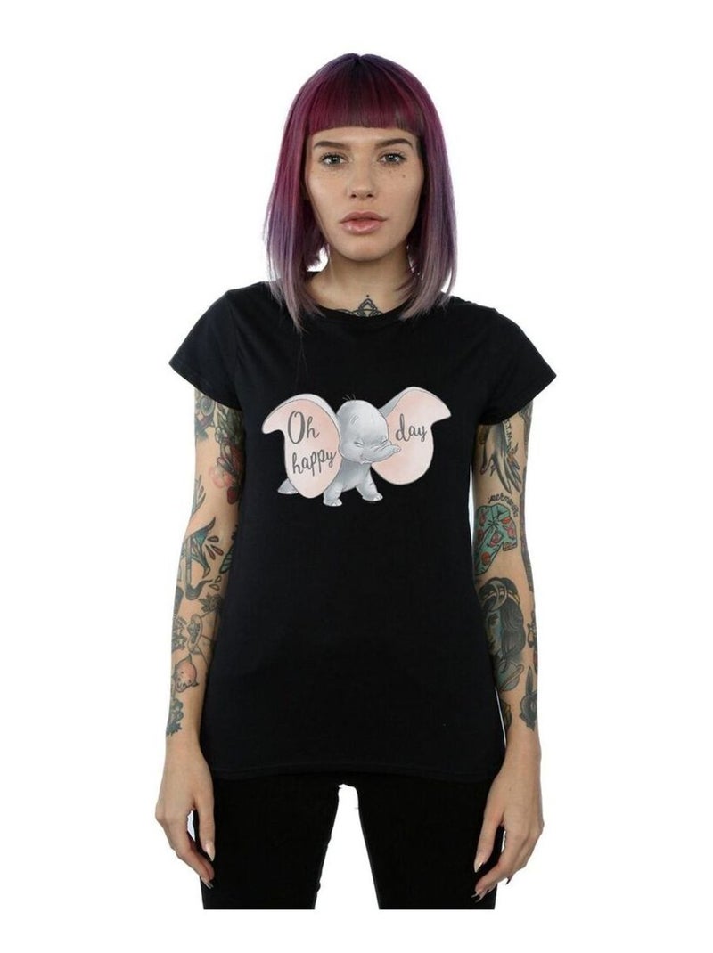 Disney - T-shirt HAPPY DAY Noir - Kiabi