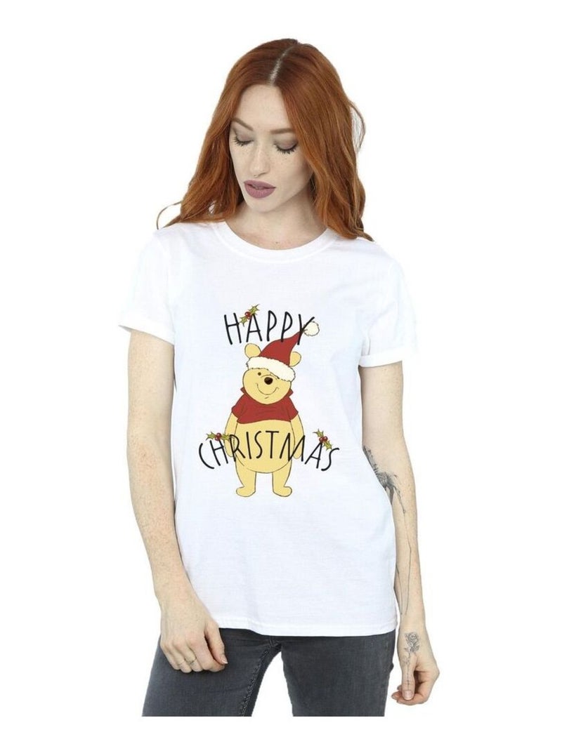 Disney - T-shirt HAPPY HOLLY Blanc - Kiabi