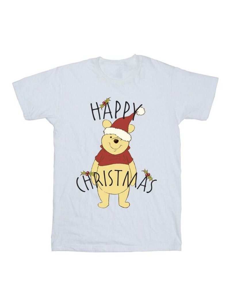 Disney - T-shirt HAPPY HOLLY Blanc - Kiabi