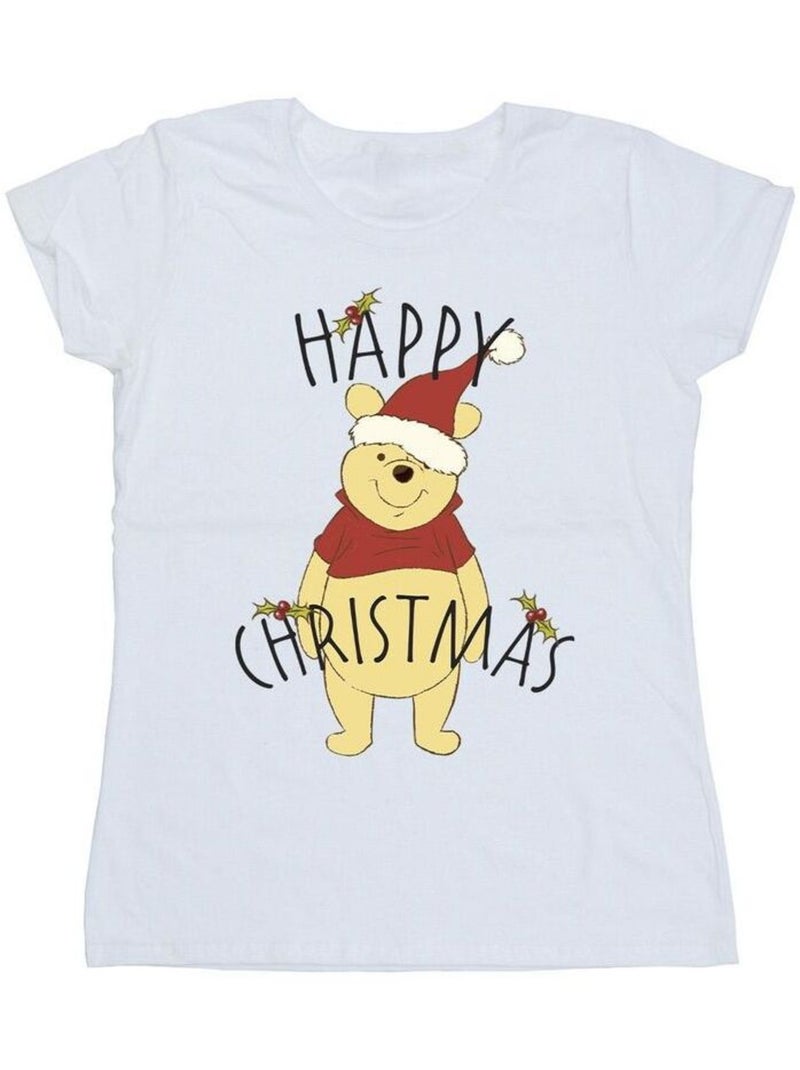 Disney - T-shirt HAPPY HOLLY Blanc - Kiabi