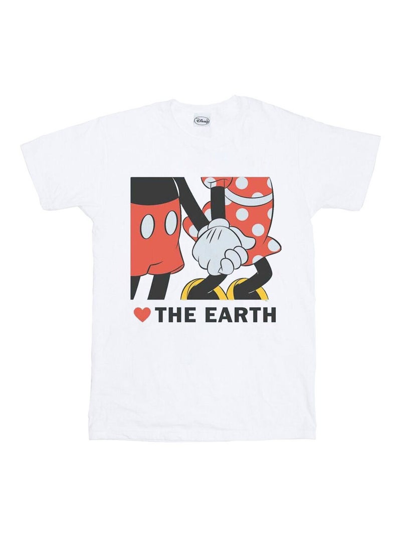 Disney - T-shirt HEART THE EARTH Blanc - Kiabi