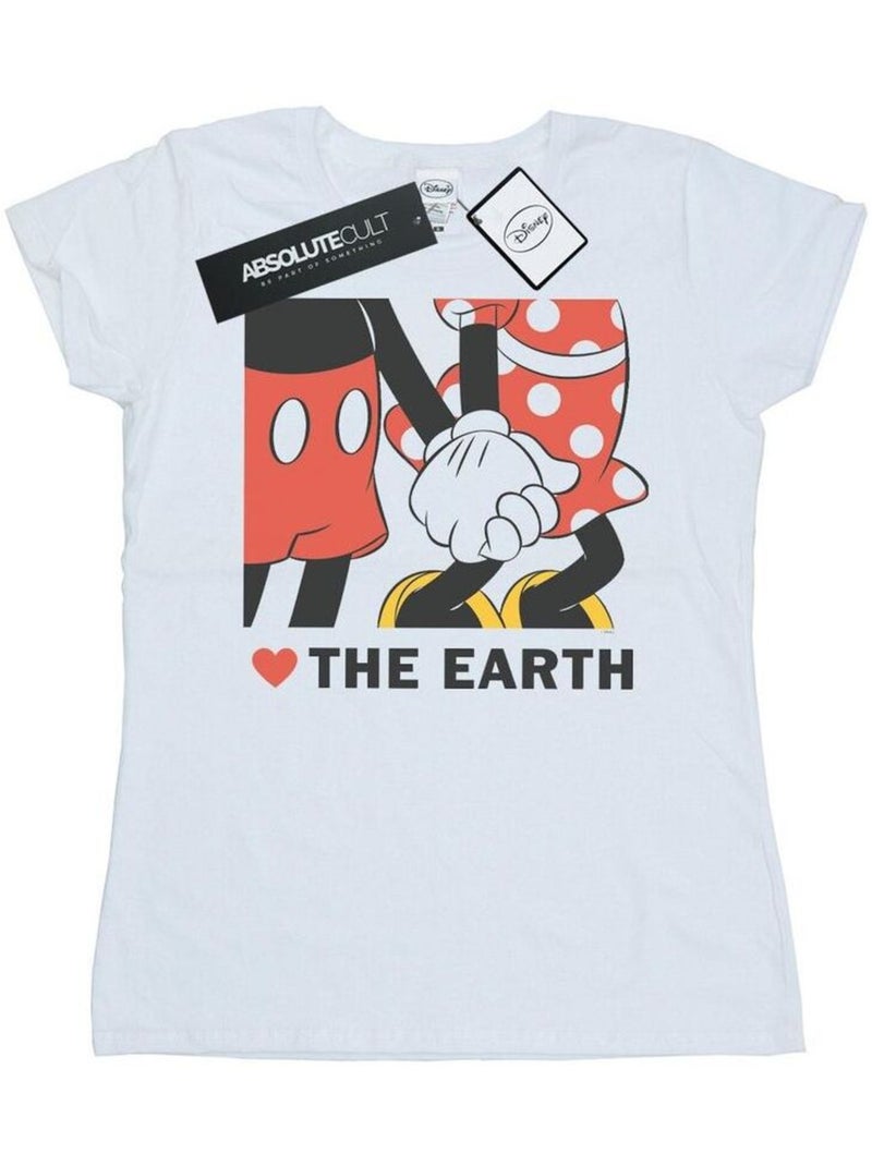 Disney - T-shirt HEART THE EARTH Blanc - Kiabi