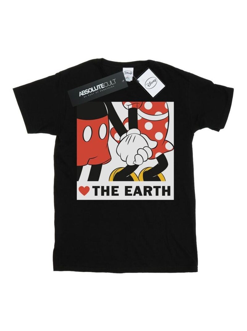 Disney - T-shirt HEART THE EARTH Noir - Kiabi