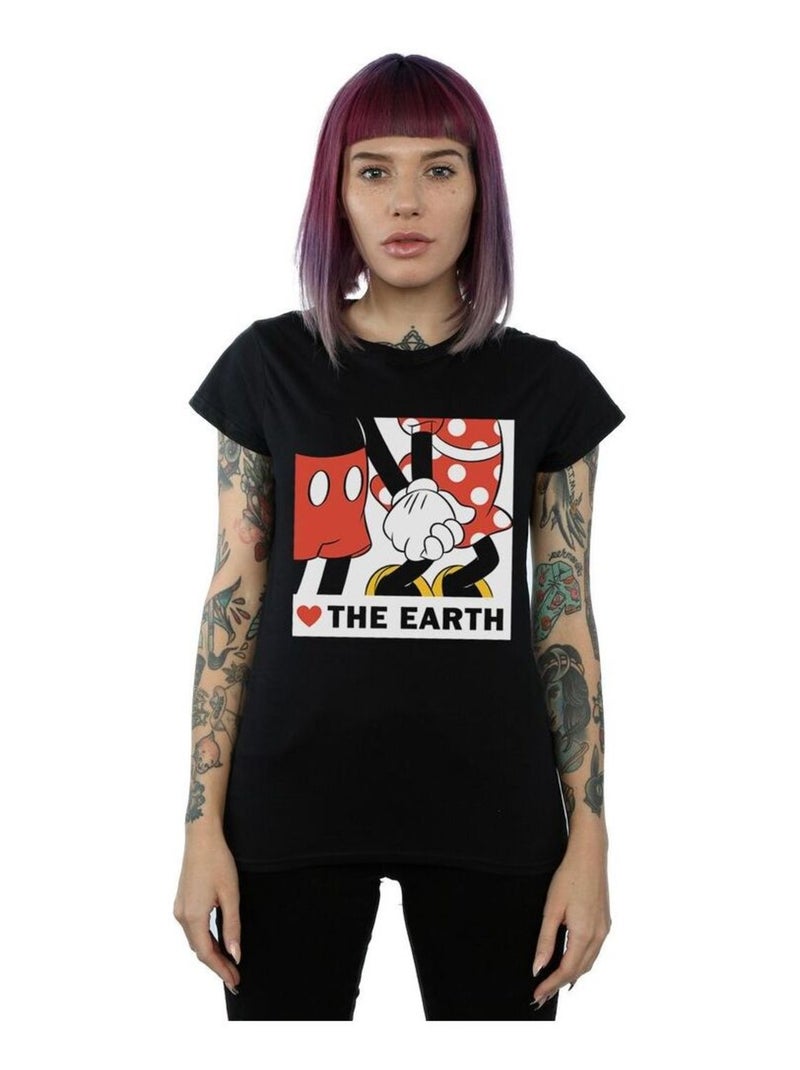 Disney - T-shirt HEART THE EARTH Noir - Kiabi