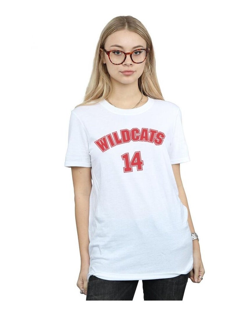 Disney - T-shirt High School Musical: Premiers pas sur scène THE MUSICAL WILDCATS Blanc - Kiabi