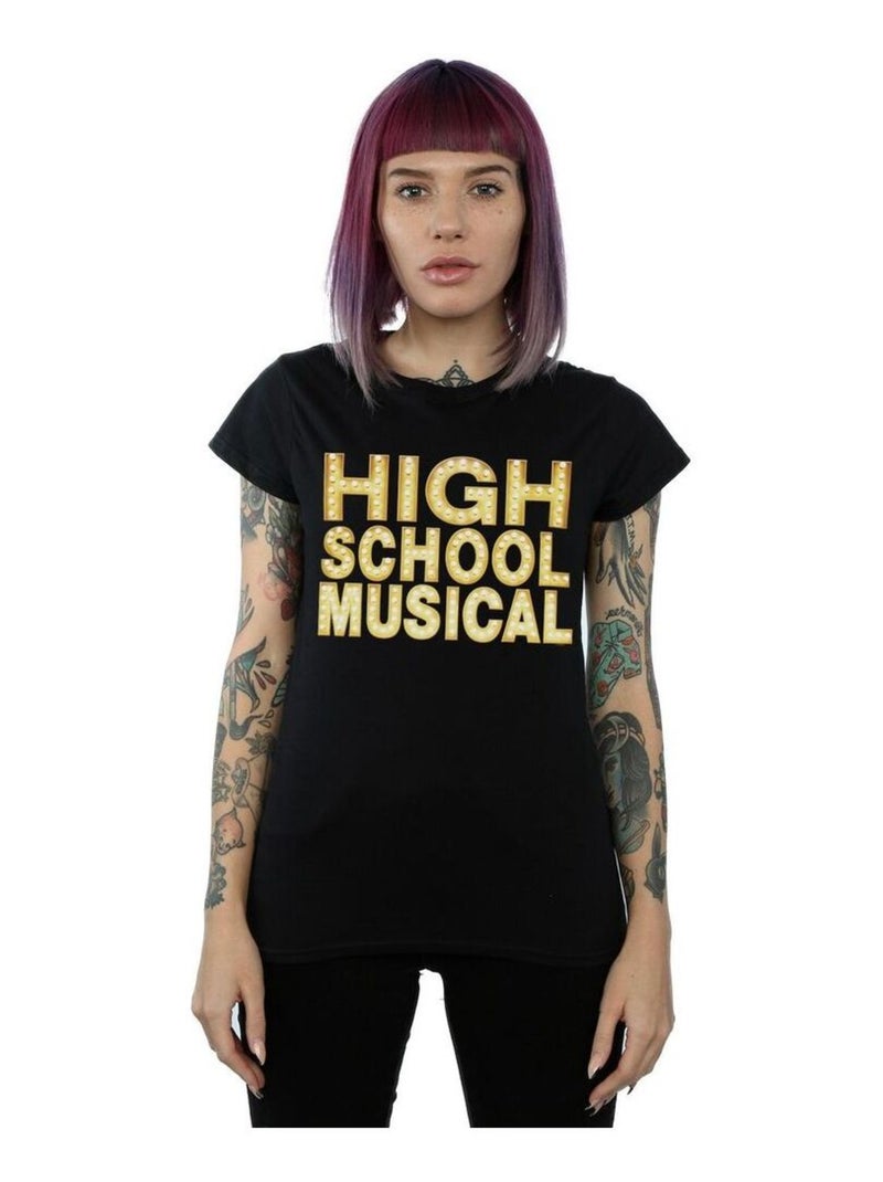 Disney - T-shirt HIGH SCHOOL MUSICAL THE MUSICAL LIGHTS Noir - Kiabi