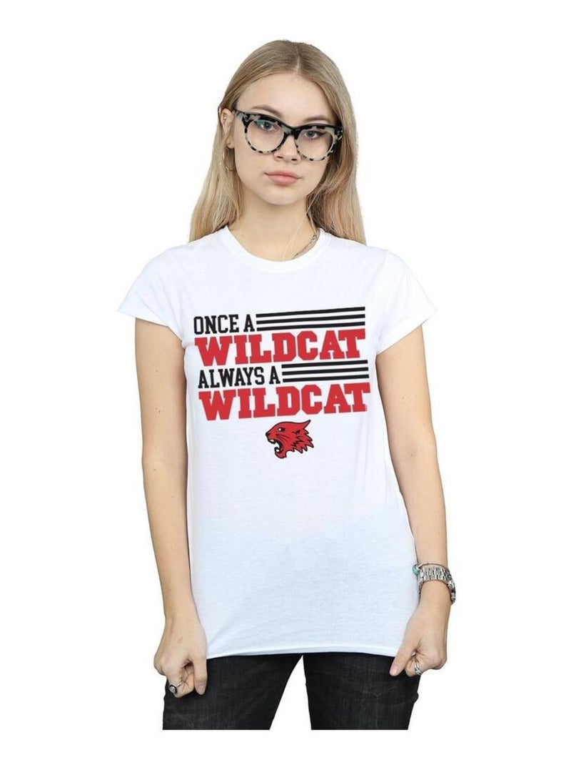 Disney - T-shirt HIGH SCHOOL MUSICAL THE MUSICAL ONCE A WILDCAT Blanc - Kiabi