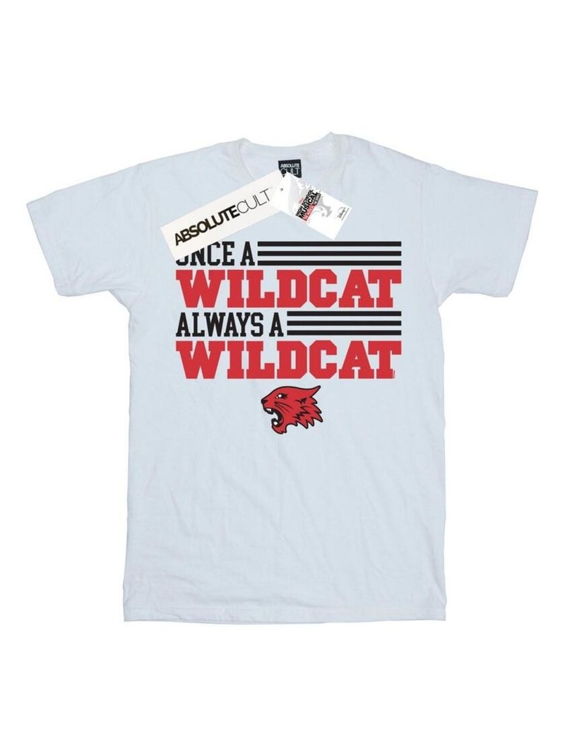 Disney - T-shirt HIGH SCHOOL MUSICAL THE MUSICAL ONCE A WILDCAT Blanc - Kiabi