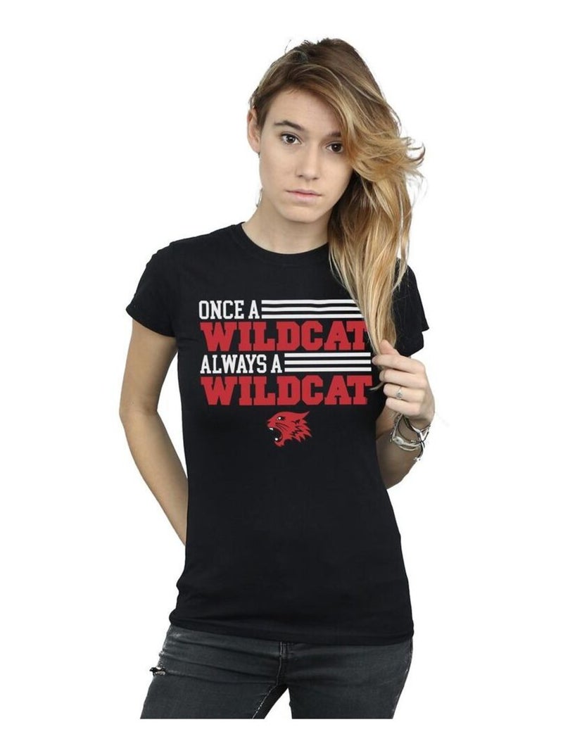 Disney - T-shirt HIGH SCHOOL MUSICAL THE MUSICAL ONCE A WILDCAT Noir - Kiabi