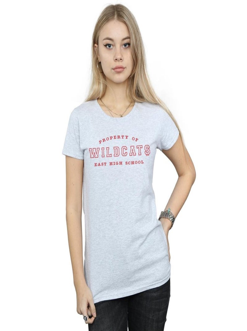 Disney - T-shirt HIGH SCHOOL MUSICAL THE MUSICAL PROPERTY OF WILDCATS Gris chiné - Kiabi