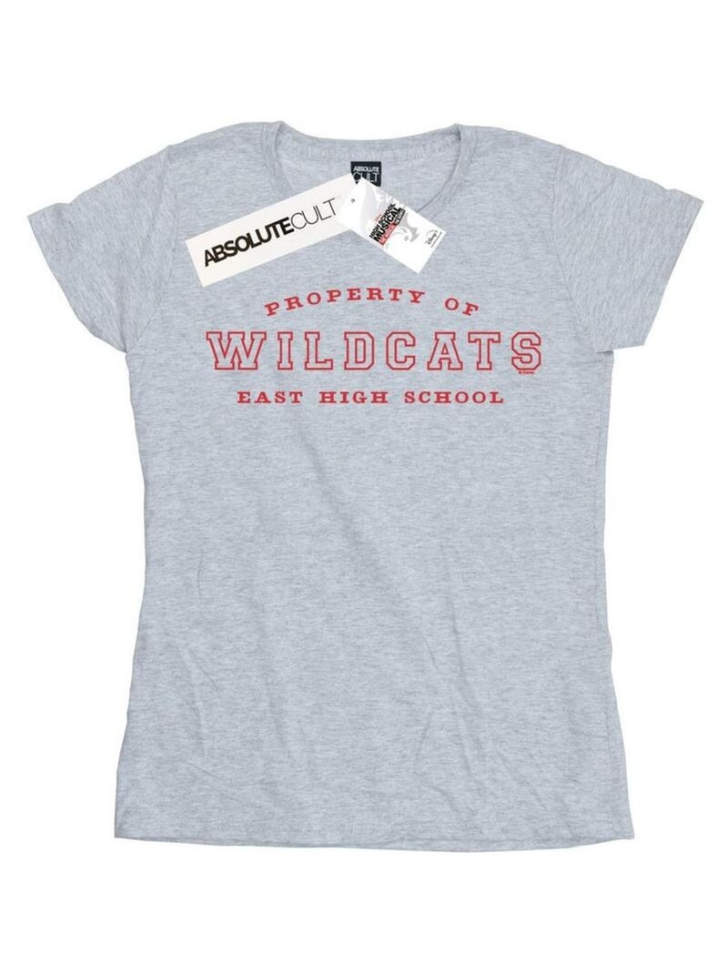 Disney - T-shirt HIGH SCHOOL MUSICAL THE MUSICAL PROPERTY OF WILDCATS Gris chiné - Kiabi
