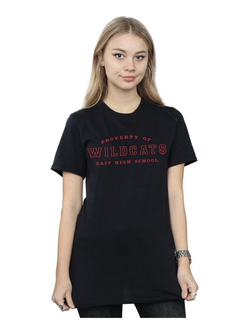 Disney - T-shirt HIGH SCHOOL MUSICAL THE MUSICAL PROPERTY OF WILDCATS Noir - Kiabi