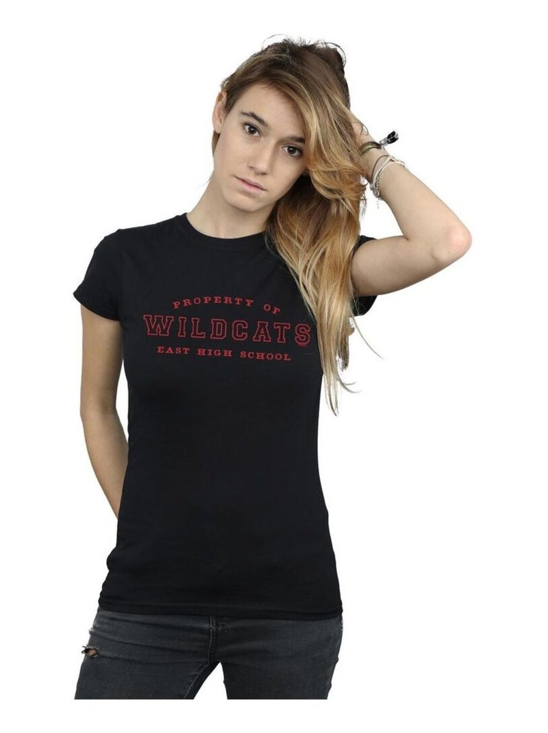 Disney - T-shirt HIGH SCHOOL MUSICAL THE MUSICAL PROPERTY OF WILDCATS Noir - Kiabi