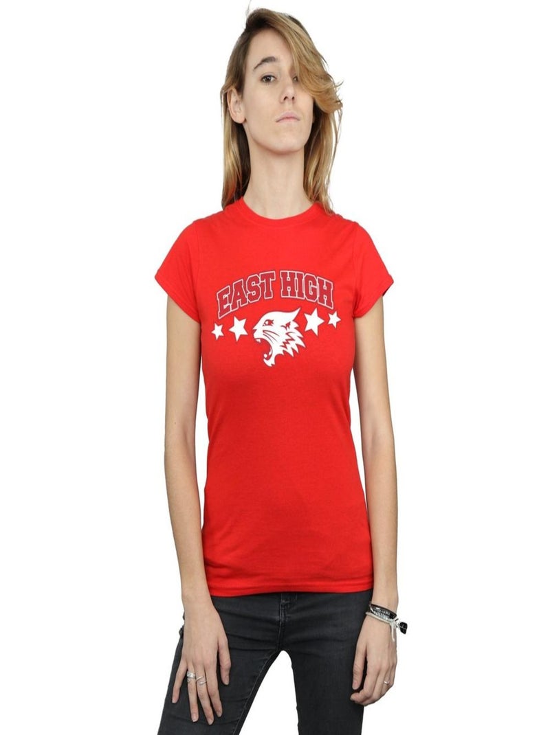 Disney - T-shirt HIGH SCHOOL MUSICAL THE MUSICAL WILDCAT STARS Rouge - Kiabi