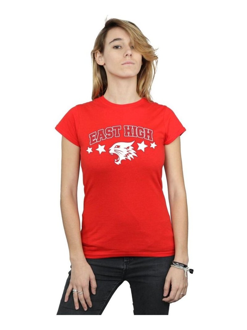 Disney - T-shirt HIGH SCHOOL MUSICAL THE MUSICAL WILDCAT STARS Rouge - Kiabi