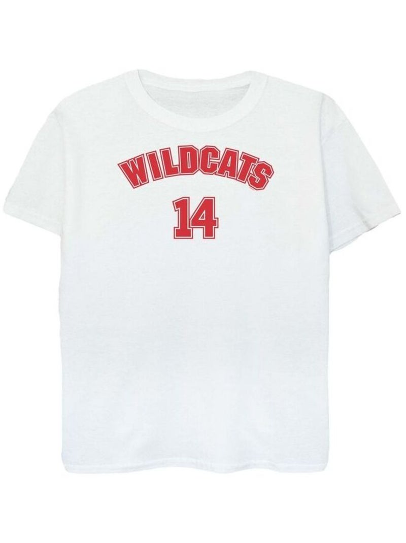 Disney - T-shirt HIGH SCHOOL MUSICAL THE MUSICAL WILDCATS Blanc - Kiabi
