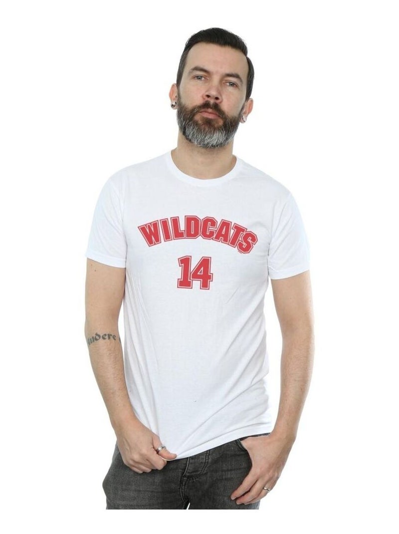 Disney - T-shirt HIGH SCHOOL MUSICAL THE MUSICAL WILDCATS Blanc - Kiabi