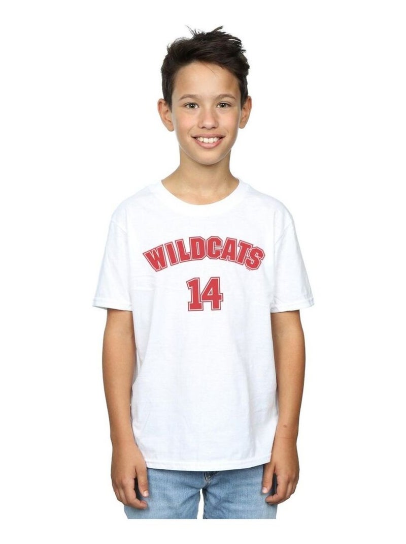 Disney - T-shirt HIGH SCHOOL MUSICAL THE MUSICAL WILDCATS Blanc - Kiabi