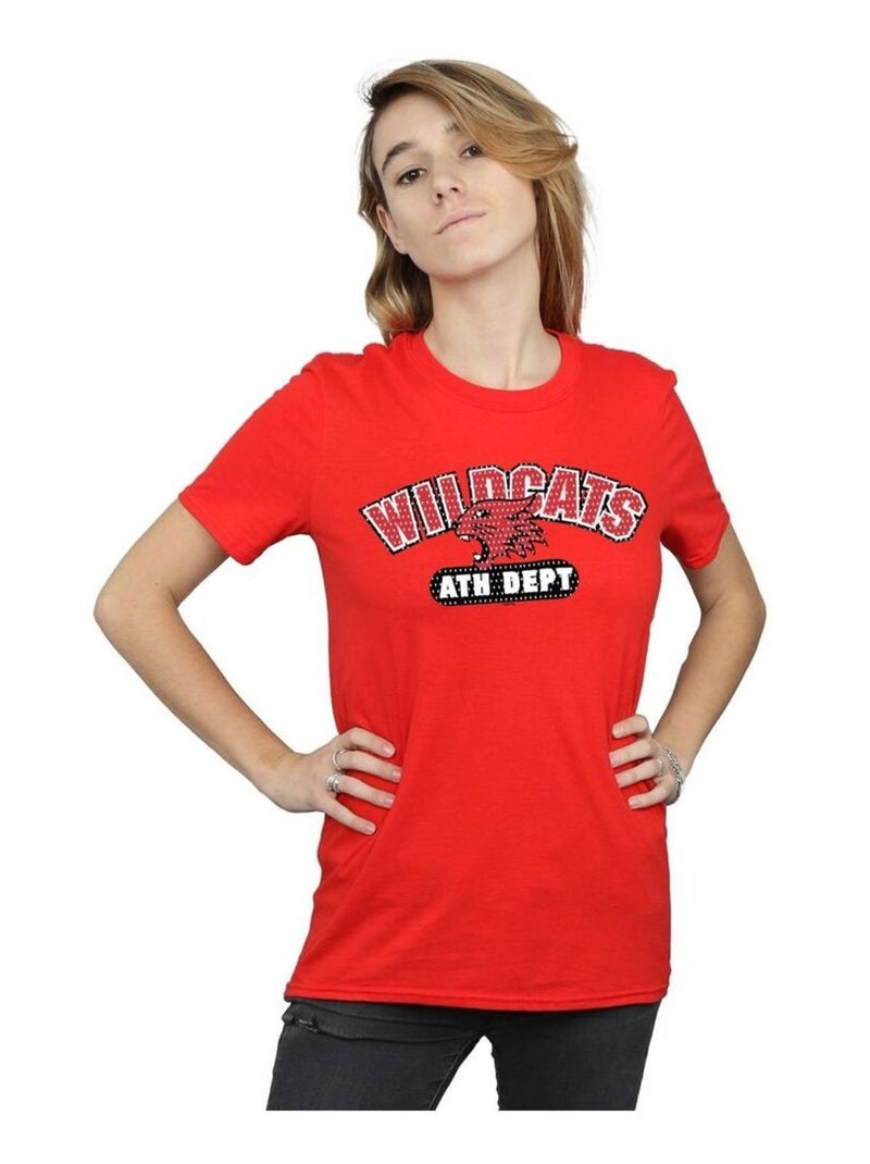 Disney - T-shirt HIGH SCHOOL MUSICAL THE MUSICAL WILDCATS Rouge - Kiabi