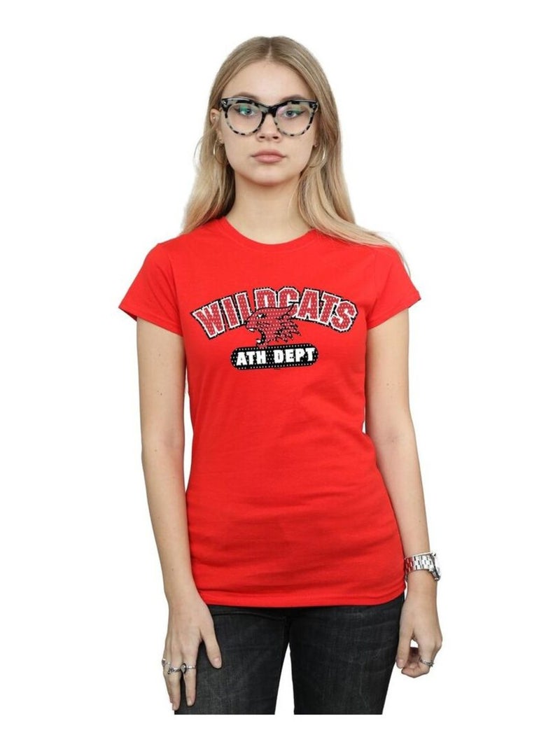 Disney - T-shirt HIGH SCHOOL MUSICAL THE MUSICAL WILDCATS Rouge - Kiabi