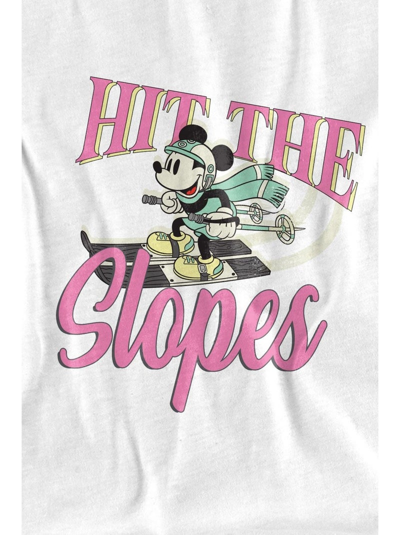 Disney - T-shirt HIT THE SLOPES Blanc - Kiabi