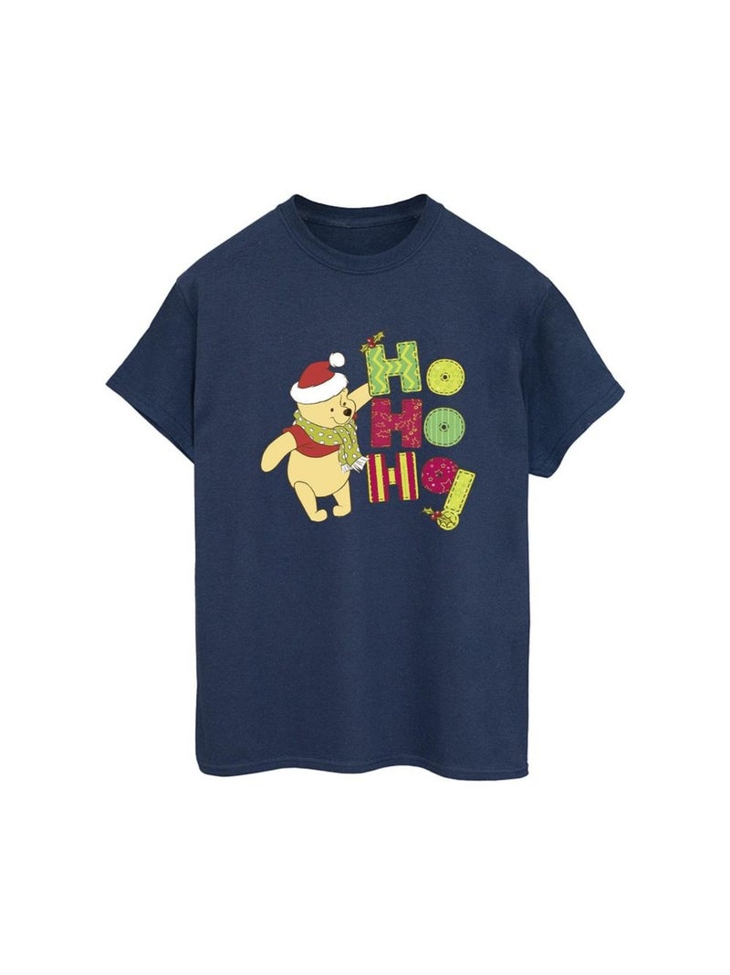 Disney - T-shirt HO HO HO Bleu marine - Kiabi